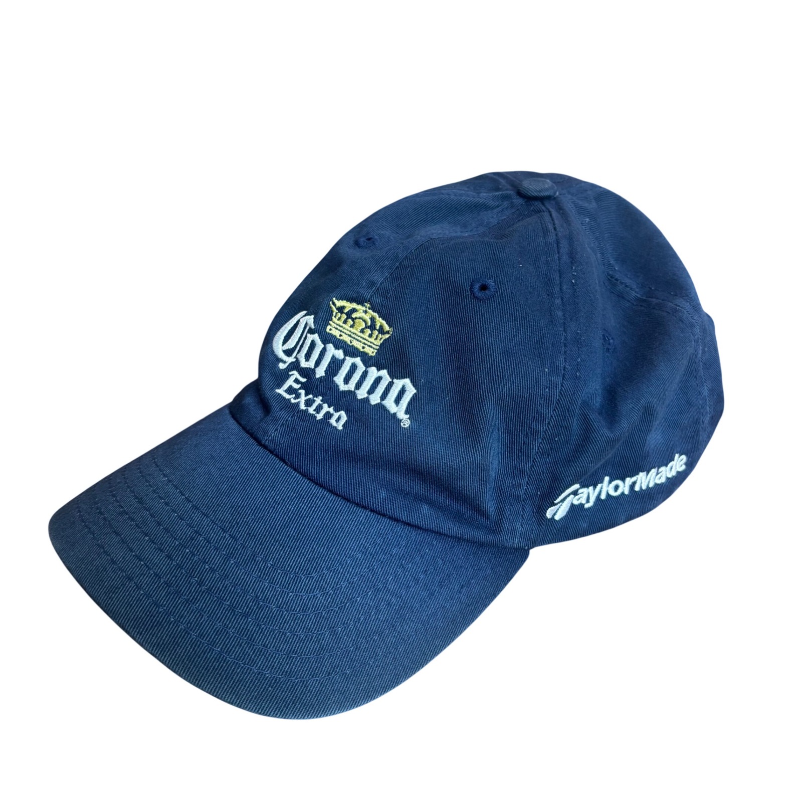 Taylormade Corona Extra Golf Hat Mens Navy Blue Adjustable Cotton Strapback Cap